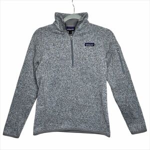 Patagonia Better Sweater 1/4-Zip Fleece Pullover Birch White Women's Sz XS‎